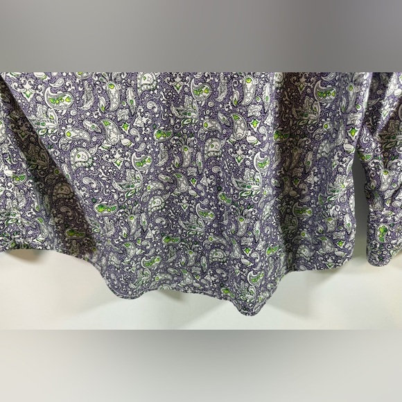 Wrangler 20X Competition Purple Paisley Shirt Mens Size XL Pearl Snap - Picture 8 of 12